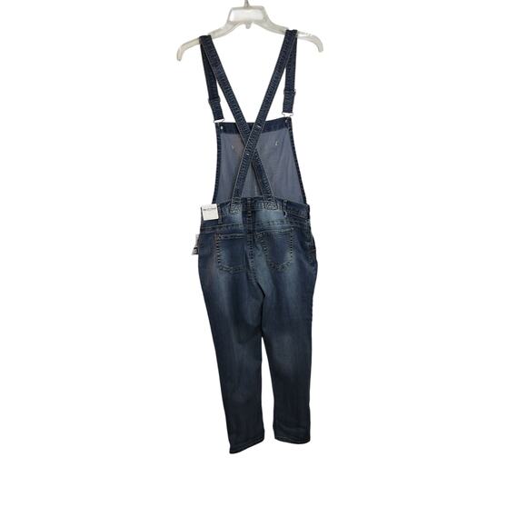 4002) Wallflower Bibs Icy Blue Denim Overall Crisscross (JR) Large - Picture 2 of 9